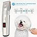 【New Version】Dog Clippers, Heavy Duty Electric Low Noise Pet Hair Grooming Kit with Detachable Blades & LED Screen Indication, Professional Rechargeable Cat Hair Shaver for Dogs Cats All Pets