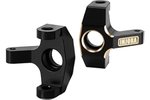 INJORA Black Coating Brass Steering Knuckles for 1/24 RC Crawlers FMS FCX24M Upgrade