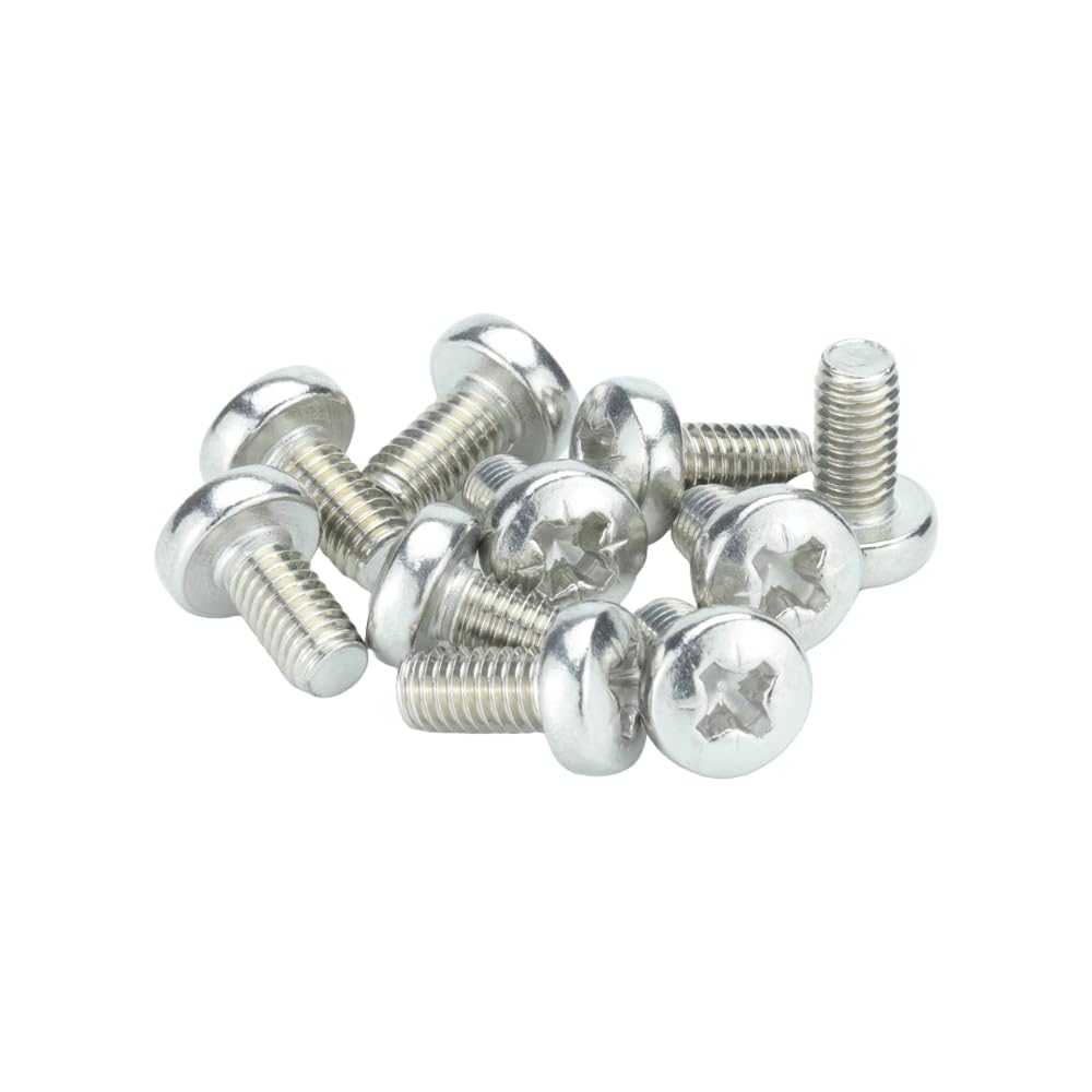 M5 (5mm x 10mm) Pozi Pan Head Machine Screws - A2 Grade Stainless Steel (Pack of 20)