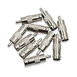 Electop BNC Female Jack to RCA Male Plug Adapter Straight Connector for CCTV Security Camera, 10 Piece