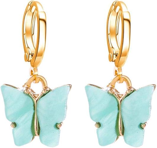 Amazon Subtle イヤリング 耳飾り 蝶のイヤリング 青い蝶 アクセサリー 対称性 創意 おしゃれ 日常 プレゼント ノンアレルギー レディース イヤリング 通販