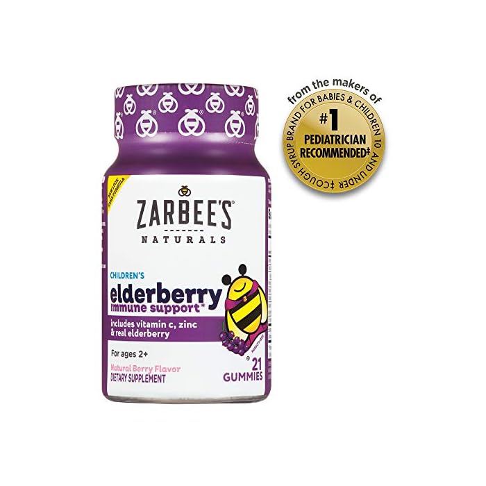 Zarbee's Naturals Children's Black Elderberry Syrup for Immune Support