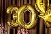 Treasures Gifted Golden Happy 30th Birthday Party Decorations Metallic Number Balloons and Photo Booth Props Valentines Bday Foil Banner Supplies