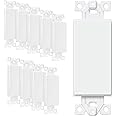 ENERLITES Blank Adapter Insert for Decorator Wall Plates, Unbreakable Polycarbonate Thermoplastic, UL Listed, 6001-W-10PCS, White, 10 Piece