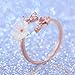 Barogirl Flower Ring Engagement Ring for Women Women's Rings for Lovers YR909 (7, Rose-gold)