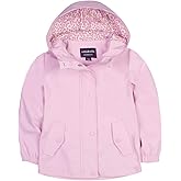Rokka&Rolla Girls' Rain Jacket Waterproof Rubber Slicker Toddler Raincoat for Little Girls 2T-12