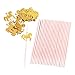 MonkeyJack 25x Glitter Gold Unicorn Paper Straws Disposable for Kids Birthday Party Decoration-Pink