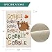 AVOIN colorlife Gobble Gobble Turkey Garden Flag 12 x 18 Inch Double Sided, Fall Thanksgiving Yard Outdoor Decorative Flag