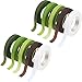 10 Rolls Floral Tapes Christmas Floral Adhesives with 5 Colors, 0.5 Inch Wide by 30 Yard for Bouquet Stem Wrap Florist Tapes Flowers Making Tapes (Dark Green, Green, Grass Green, White, Coffee Brown)
