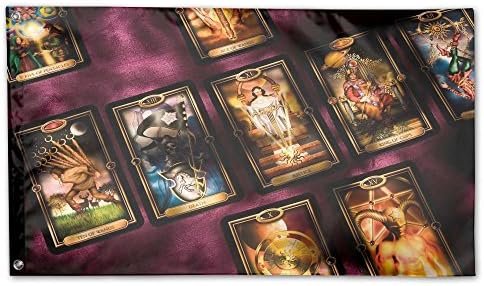 Jmirelife Vintage Secret Astrology Tarot Garden Flag 59 X 35 Inch Decorative Colorful Yard Flags Indoor&amp;Outdoor Home Fall Flags Holiday Decor