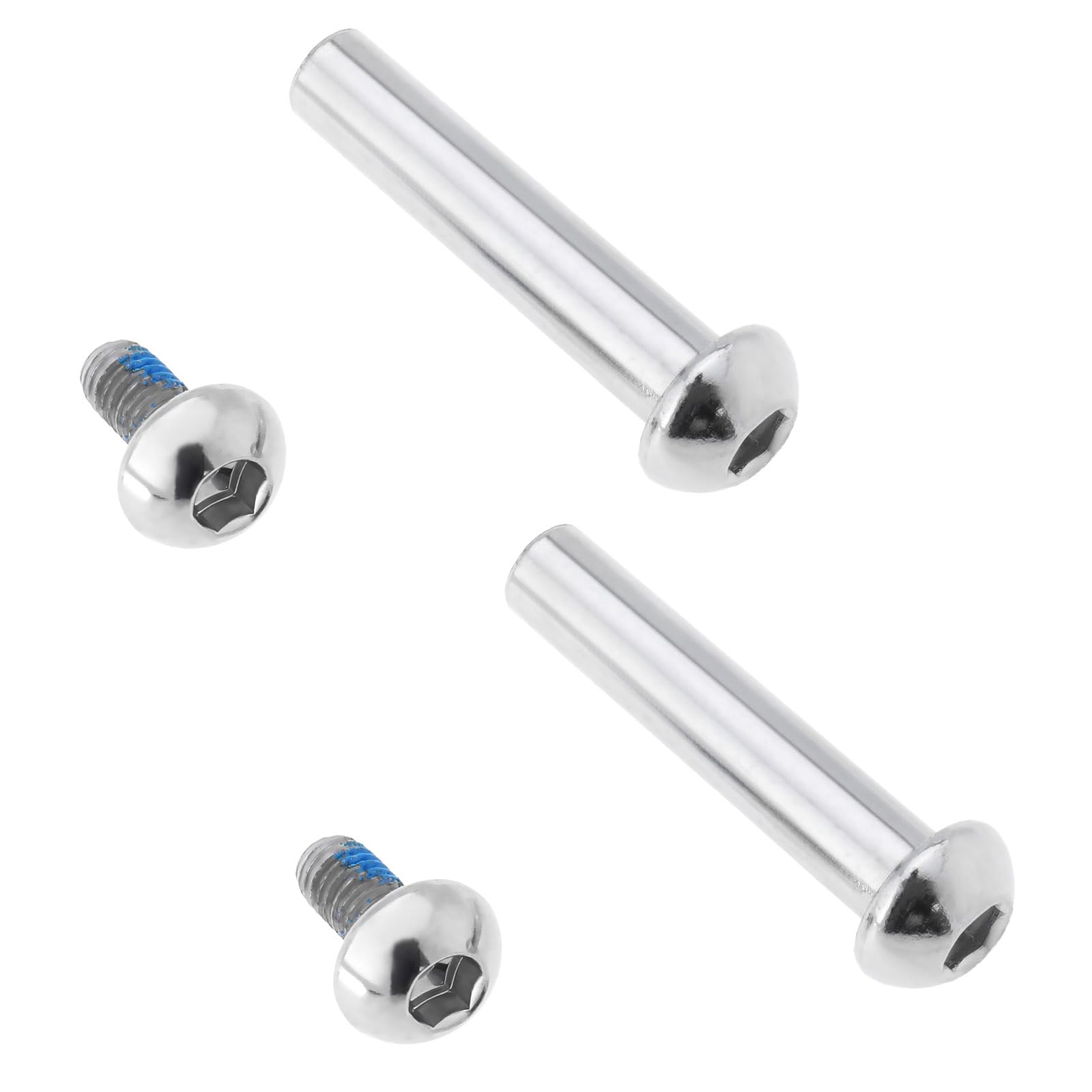 Create idea 2 Sets 40mm MTB Bike Rear Suspension Shock Mounting Bolt M8 Semi-Round Hexagon Socket Locking Screws Female Nail with 12mm Subnails