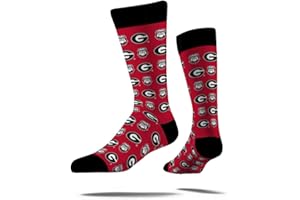 Strideline NCAA Mens Repeat Logo Dress Socks-Team Colors-One Size Fits Most -M/L (8-12)