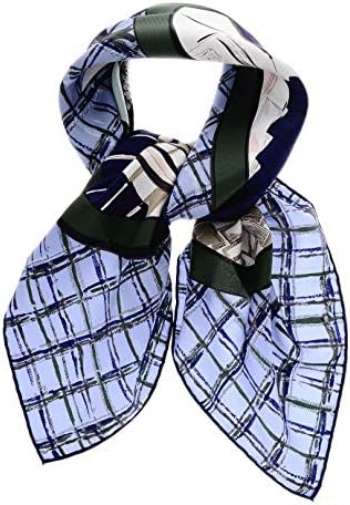 DIOR COMIC Blue Silk Printed Woman Scarf