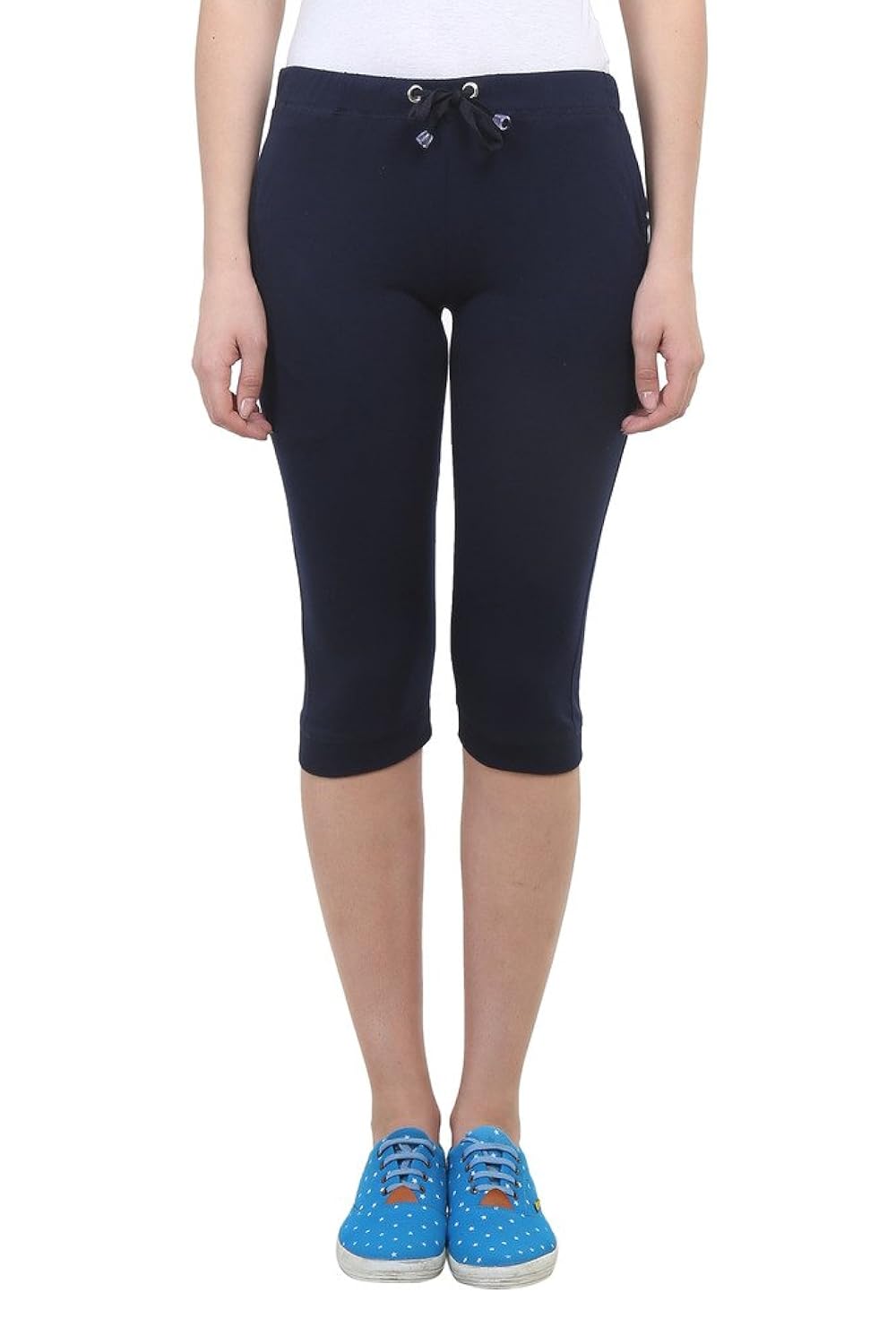 vimal black cotton blend trackpant for women