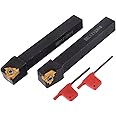 1/2" 2PCS SEL1212H16 + SER1212H16 Tool Holder CNC Thread Turning Holder + 2pcs 16ER/IR AG60 Carbide Threading Inserts with Wrench for Lathe Thread Tool