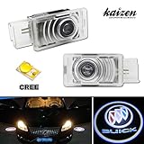 Kaizen 2 Pcs OEM Fit Super Bright LED Laser Ghost Shadow CREE Door Step Courtesy Welcome Light Lamps For Buick LaCrosse Regal CAN-bus No Error Color Black