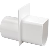 DEA End Adapter for Deck Drain fit for Stegmeier Channel Drain, Frontier Deck Drain, Deck Drain and Treadmaster Commercial Drain, fit 1 1/2" schedule 40 pipe - White