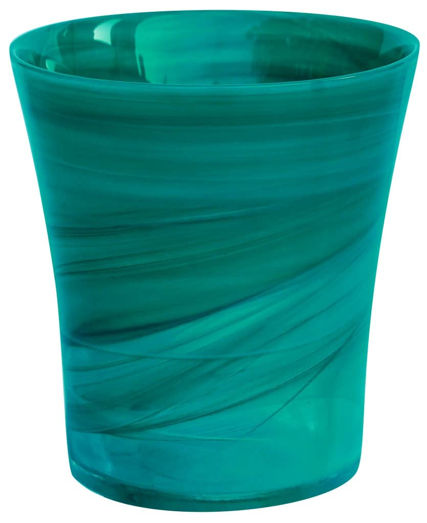 Ecoware 7468T 13.5 cm Internal Diameter Recyclable Glass Flared Orchid Planter (Teal)