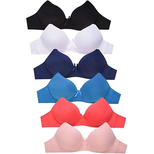 Womens 6 Pack of Everyday No Wire Full Cup Bra