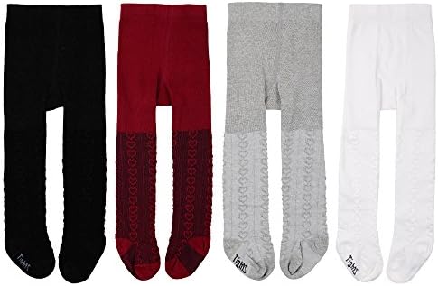MOGGEI 4 Pack Baby Kids Girls Tights Leggings Stocking Pants Warm Socks