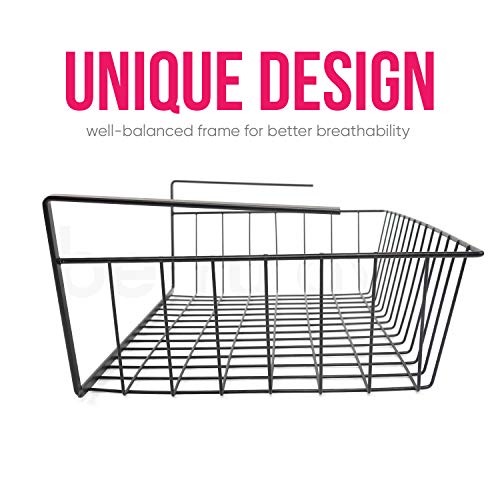 Berry Ave Multipurpose Metal Wire Storage Basket (Black) â€“ Counter Fruit Stand â€“ Mail Organizer â€“ Kitchen Produce Holder â€“ Strong, Heavy-Duty Rack â€“ Well-Balanced Frame