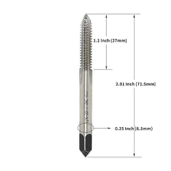 Machine Tap 1/4"-20 UNC Thread Pitch 3 Flutes, High