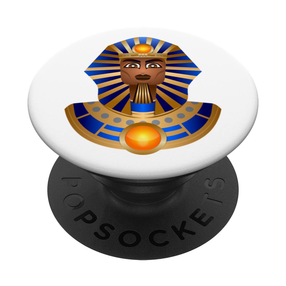 TUTANKHAMUN PHARAOH GOLD DEATH MASK, BUST SHIRT. KING TUT PopSockets Swappable PopGrip