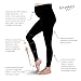 Preggers 2 Pack 10-15mmhg Footless Maternity Compression Leggings (Black, Large)