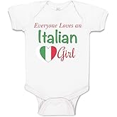 Cute Rascals Baby Bodysuit Everyone Loves An Italian Girl Funny Boy & Girl Baby Clothes Cotton