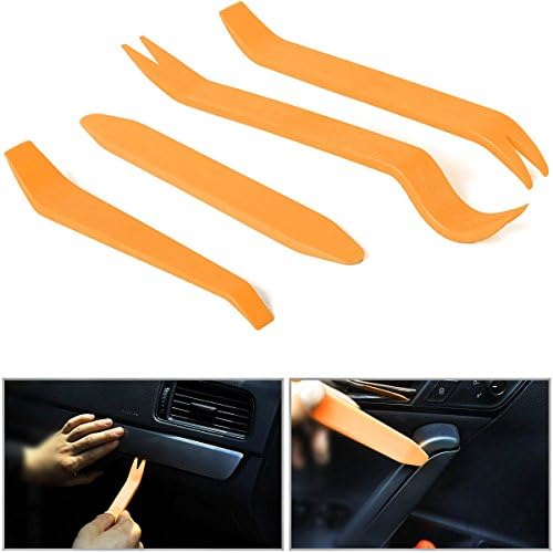 USUN 4pcs Plastic Car Radio Door Clip Panel Trim Dashboard Audio Pry Refit Removal Set