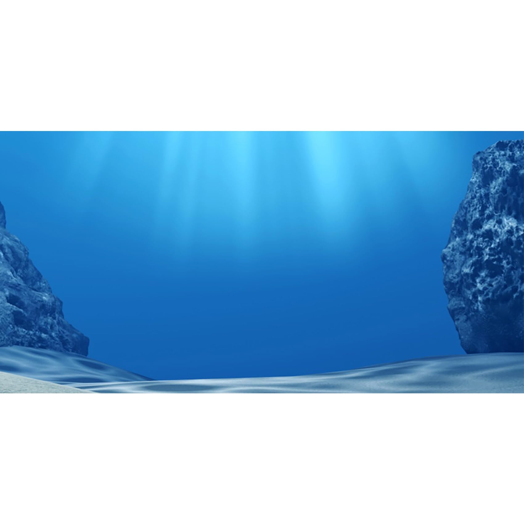 MIRRORANG 180x46cm Aquarium Background Underewater Blue Deep Sea Lake Fish Tank Background Vinyl