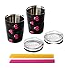 Housavvy Kids Tumbler with Lid and Straw Double-Walled Stainless Steel 12 oz, Yellow