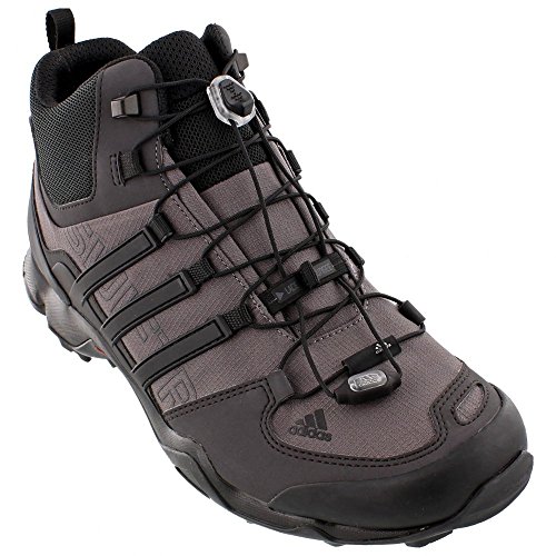 adidas Outdoor Men's Terrex Swift R Mid Granite/Black/Shadow Black Boot 10 D (M)
