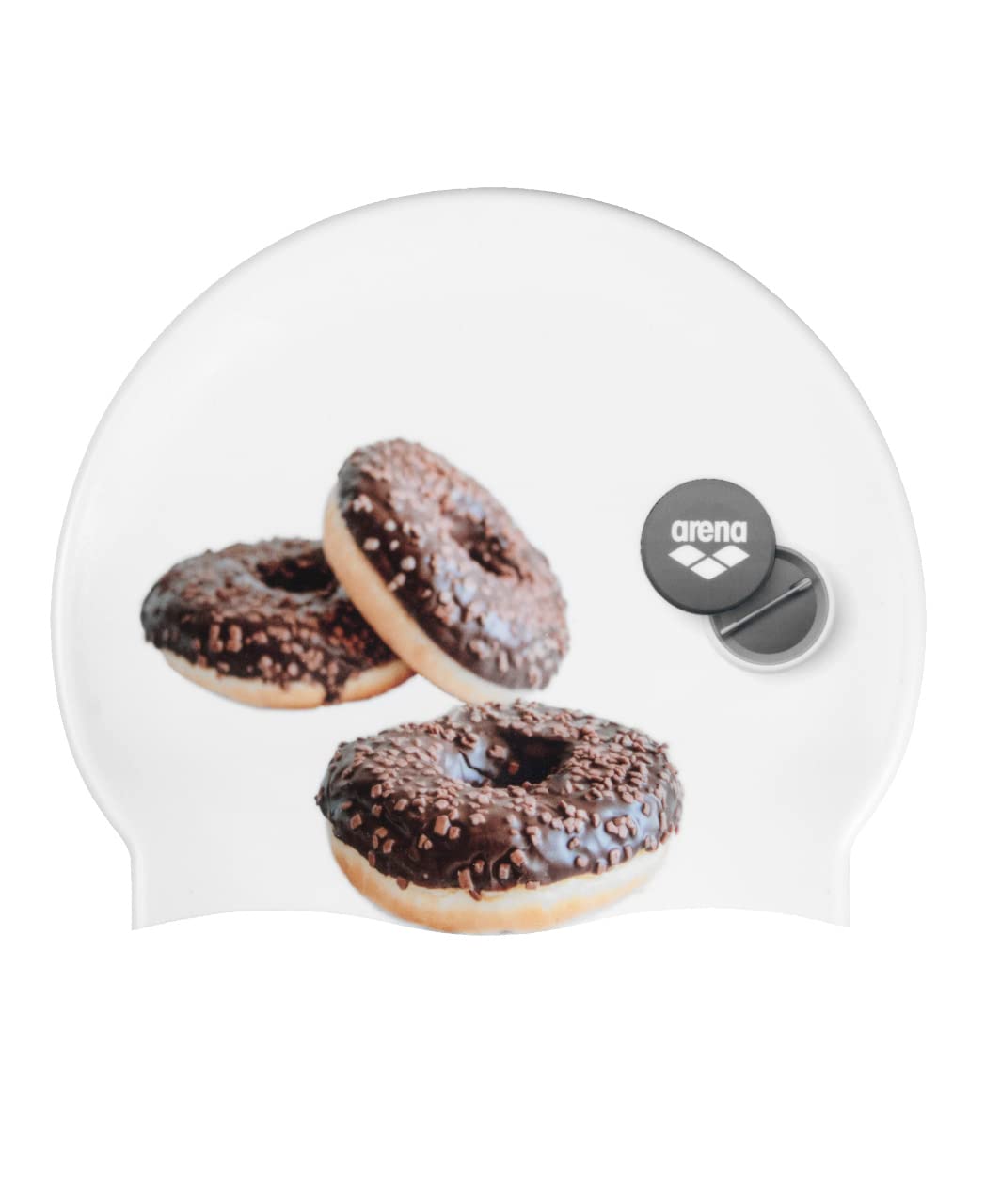 arena HD Unisex Silicone Swimming Cap for Adults Training Race 100% Silicone Wrinkle Free Doughnuts