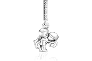 VALGACLS Mom Wife Daughter Love Heart Wedding Rings Charms 925 Sterling Silver Charms for Bracelets Necklace Valentine's Day Mother's Day Jewelry Charm for Women