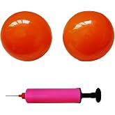 CLQPY Yoga Massage Ball Smooth Ball &ndash; 4 inches Adjustable Firmness Massage Roller Method Balls for Back, Neck &amp; Floor Therapy &ndash; Gentle Deep Muscle Relief for Sensitive Soft Tissue (Orange)