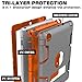 TOPSKY Compatible with iPad 2 Case,iPad 3 Case,iPad 4 Case,iPad 2/3/4 Kids Proof Case,Heavy Duty Shockproof Rugged Kickstand Protective Cover Case for iPad 2nd/3rd/4th Generation Retina(A1416/A1458) Grey Orange