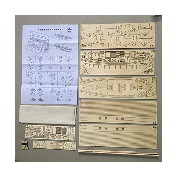 ZNYB DIY Handgefertigte Montage Schiff Modell Schiff Kit Holzschiff Modelle Kits Zusammenbau Bausätze Schiff Modell Holz… – Bild 6
