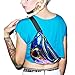 Dolores Women's PVC Hologram Fanny Pack Belt Waist Bum Bag Laser Travel Beach Purse, Iridescence