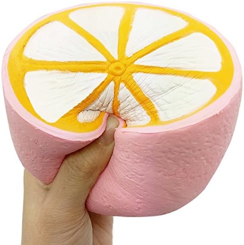 Jumbo Slow Rising Squishies Squishy Toy Scented Squeeze Lemon Stress Relief Toy Charms Pink