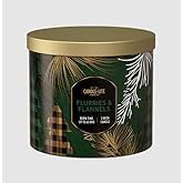 Candle-lite Holiday Scented Candles, Flurries & Flannels Fragrance, 14 oz 3-Wick Jar Candle, Proudly Poured in USA, Christmas Home Decor Candle, 45 Hours of Burn Time, Holiday Gift for Men and Women