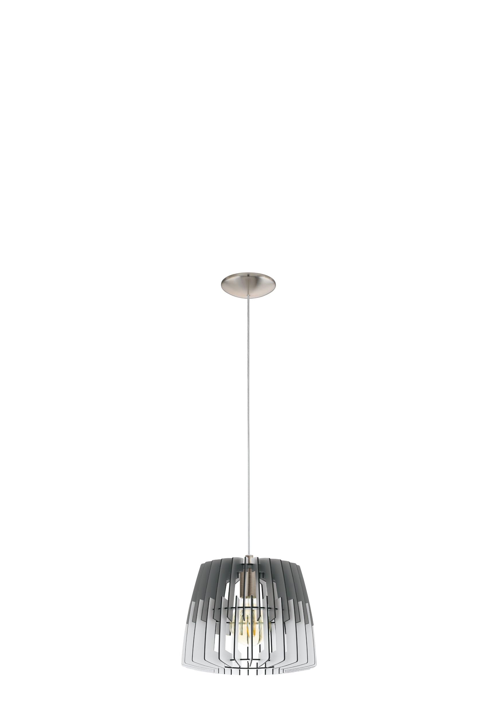 EGLO Artana Pendant Light, Steel, 60 W, Nickel Matte, Pendant Light, Diameter 30 cm