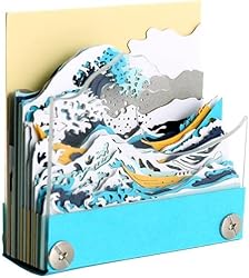 MACTANO 3D Art Memo Pad, Creative The Great Wave