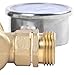 AECOJOY Water Pressure Regulator Brass Lead Free, NH Thread for RV, Adjustable Plumbing with Guage