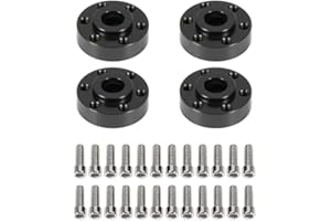 G.T.R RC 4pcs Brass Weights Wheel Hex Hub Widen Adapter for 1/10 RC Crawler 1.9 2.2 Wheels Rims SCX10 TRX4 Black (6mm)