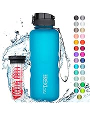 720°DGREE Trinkflasche “uberBottle“ +Früchtebehälter - 1,5L - BPA-Frei - Wasserflasche für Sport, Fitness, Outdoor, Wandern - Große Sportflasche aus Tritan - Leicht, Bruchsicher, Nachhaltig