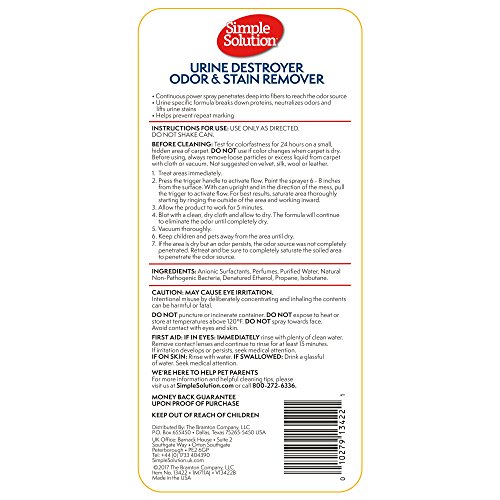 Simple Solution Urine Destroyer Enzymatic Cleaner Pet Stain and Odor
