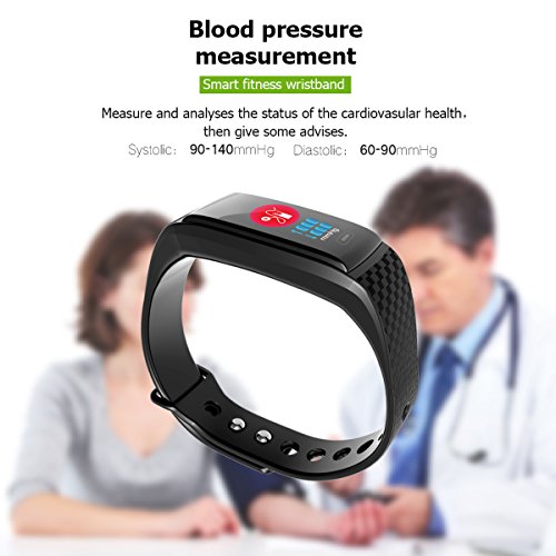 Fitness Tracker, Waterproof Color Screen Activity Tracker Watch Bluetooth Wristband Smart Bracelet with Heart Rate Blood Pressure Calories Pedometer Sleep Monitor Call Reminder for Android IOS Phone - Thumbnail 2