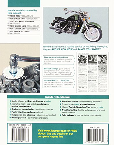 Honda VT1100 Shadow: '85 to '07 (Haynes Service & Repair Manual)