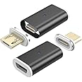 N. NETDOT Gen10 Magnetic Micro-USB to Micro-USB Adapter Converter(2 Pack Black)